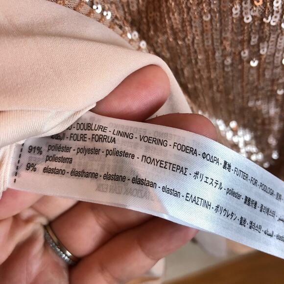 NWT Zara Blogger Sequin Ruffle One Shoulder Dress. - Picture 13 of 14